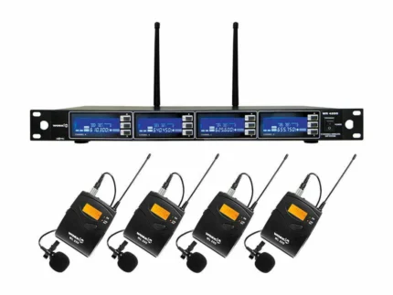 🎤 Work Pro WR‑4200/2 – מערכת מיקרופונים UHF מקצועית עם 4 ערוצים