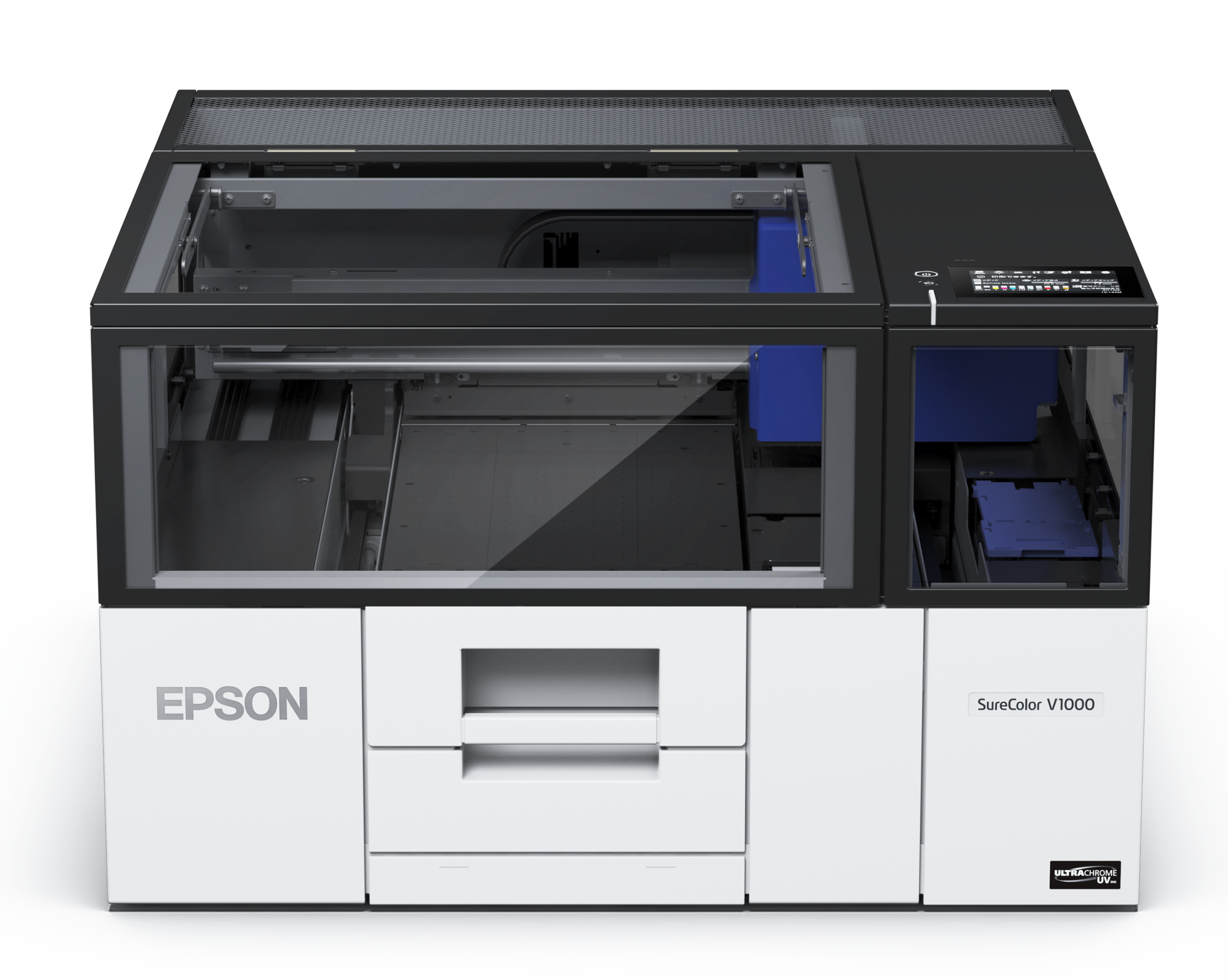 Epson SureColor V1000 — מדפסת UV שולחנית A4 לסובלימציה והדפסה על משטחים קשיחים