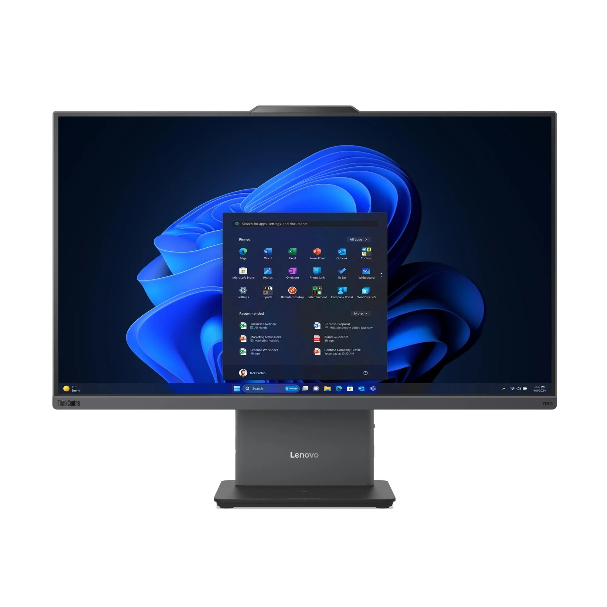 Lenovo ThinkCentre AIO 50a 24 G6 — מחשב All-in-One מגע 24" עם Core Ultra 5 226V