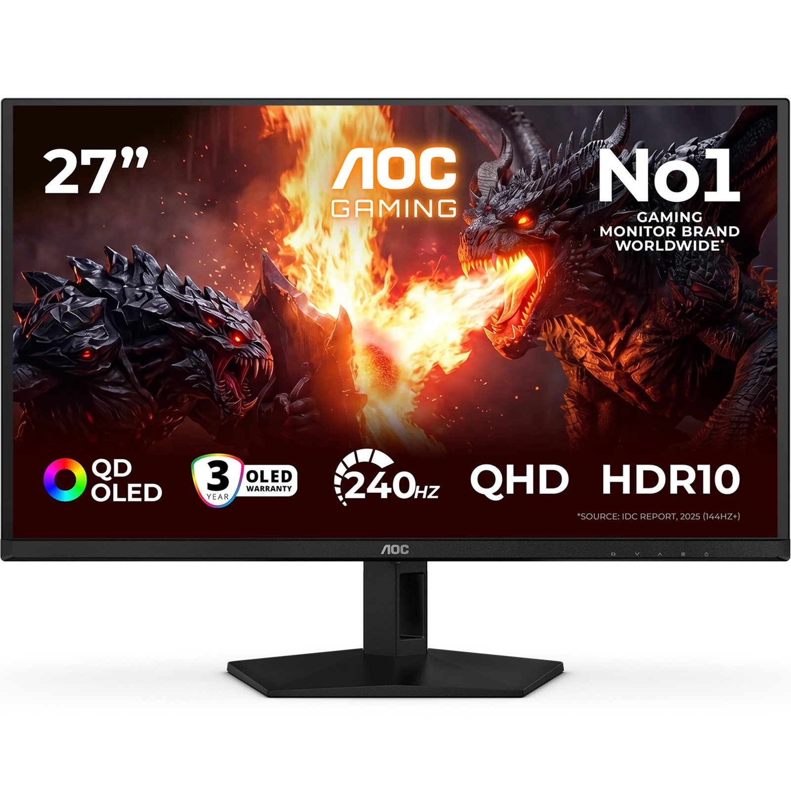 AOC Gaming Q27G41ZDF | 26.5" QD-OLED QHD | 240Hz | 0.03ms | G-SYNC Compatible